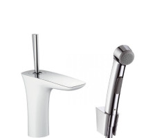Cмеситель для умывальника Hansgrohe PuraVida, джойстик, белый (15275400)