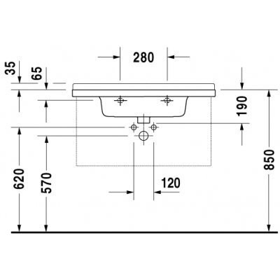Умивальник підвісний Duravit Starck-3, 85 (304800000)