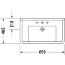 Умивальник підвісний Duravit Starck-3, 85 (304800000)