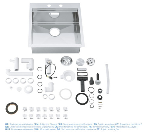 Кухонна мийка сталева Grohe K800, 56x52 (31583SD0)