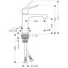 Змішувач для умивальника Axor Citterio М, одноважільний, хром (34010000)