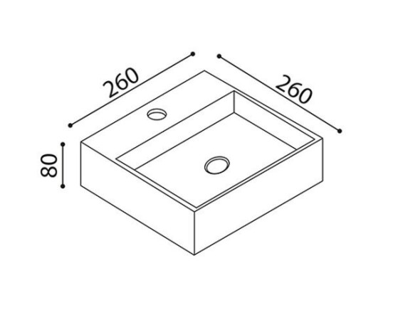 Умивальник підвісний Aet Aquafredda Square, 26 (L318T0R1V1)