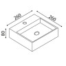 Умивальник підвісний Aet Aquafredda Square, 26 (L318T0R1V1)
