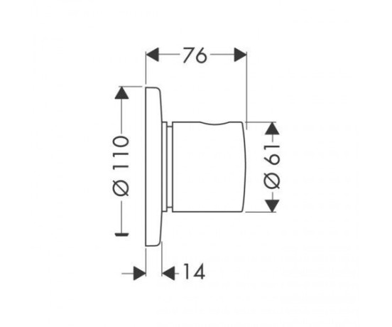 Запорный вентиль Hansgrohe PuraVida Trio/Quattro, хром (15932000)