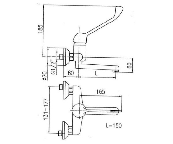 Смеситель для кухни KFA Armatura Medico, однорычажный, хром (470-880-00)