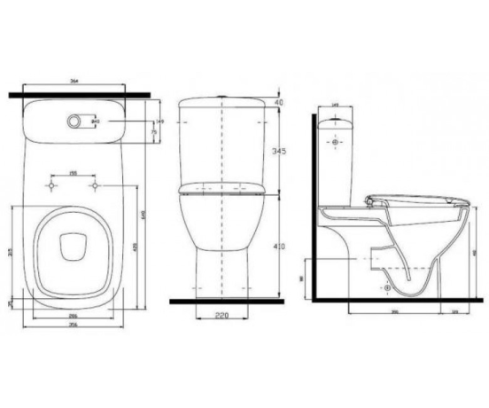 Унітаз компакт Kolo Style Rimfree (L29021000)