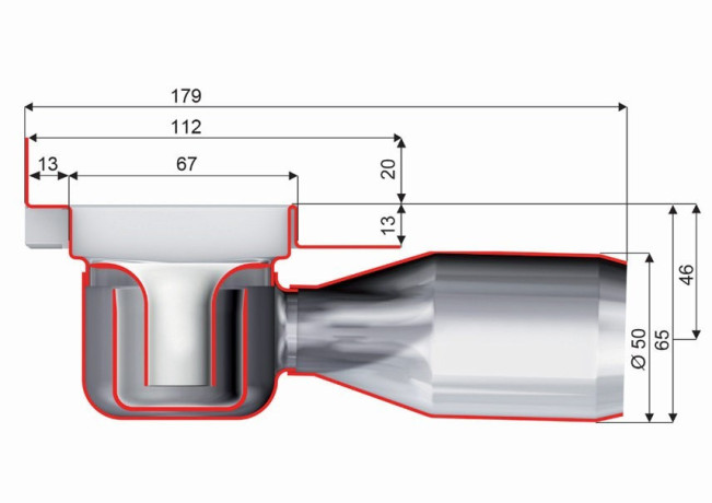 Душовий канал (трап) Aco ShowerDrain C-line, 68 (408764)