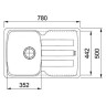 Кухонна мийка гранітна Franke AZG 611, 78x50, онікс (114.0499.170)