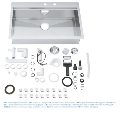 Кухонна мийка сталева Grohe K800, 85x56 (31584SD0)