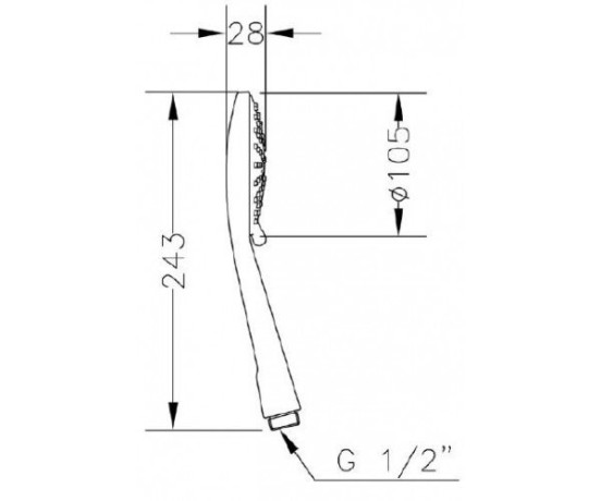 Ручний душ Genebre Oslo (DXT3 45)