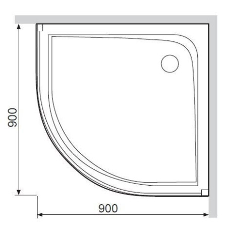 Душевой поддон AM.PM Like Round, 90x90 (W95T-301-090W)