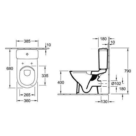 Унітаз підлоговий Villeroy&Boch O.Novo (5661T301)