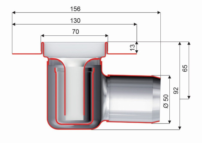 Душовий канал (трап) Aco ShowerDrain C-line, 78 (408716)