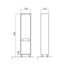 Пенал у ванну Aqua Rodos Квадро, 35 (АР000001079)