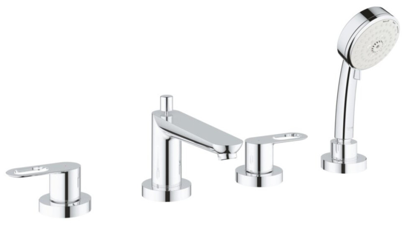 Смеситель для ванны Grohe BauLoop, двухвентильный, хром (2511900A)