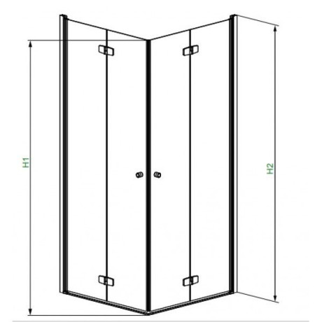 Душова кабіна Radaway Fuenta New KDD-B, права, 90x90 (384071-01-01R)
