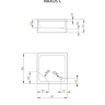 Душовий піддон Radaway Naxos C, 90x90 (SNC9941-28)