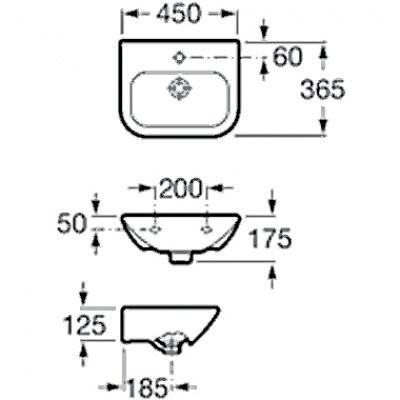 Умывальник подвесной Roca Nexo, 45 (A327643000)