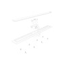 Душовий канал (трап) Styron, решітка Краплі, 100 (STY-D-100)