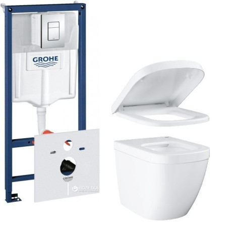 Комплект: Унітаз Grohe Euro + Інсталяція Grohe Rapid SL (UA39206CB0)