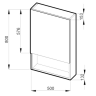 Дзеркальна шафа Jika Lyra Plus, 50x80 (H4532310383041)
