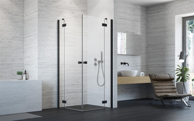 Душевая кабина Radaway Essenza New Black KDD, левая, 90x90 (385060-54-01L)