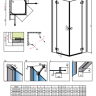 Душевая кабина Radaway Essenza New Black KDD, левая, 90x90 (385060-54-01L)
