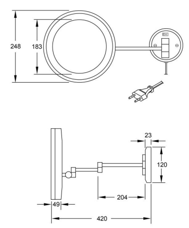 Дзеркало косметичне Steinberg Serie 650 (650 9020)
