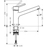 Смеситель для кухни Hansgrohe Talis S, однорычажный, хром (32851000)