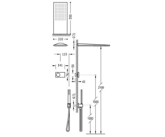 Душевая система Tres Shower Technology (9288551)