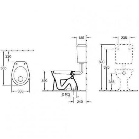 Унитаз напольный Villeroy&Boch O.Novo (76191001)