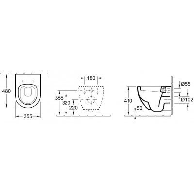 Унітаз підвісний Villeroy&Boch Subway (660410R2)