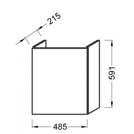 Тумба під умивальник Jacob Delafon Odeon Up, 49 (EB863-N18)