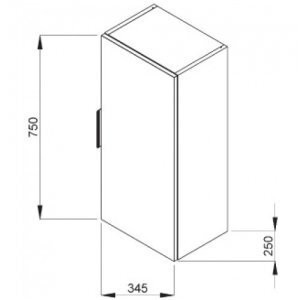 Пенал у ванну Jika Cube, 35 (H4537111763021)