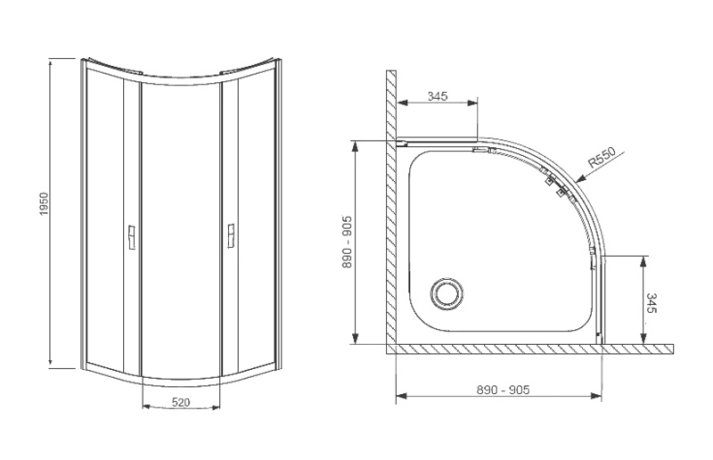 Душевая кабина Radaway Afrodyta, 90x90 (30102-01-05NA)