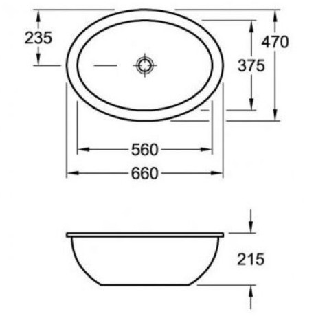Умивальник врізний Villeroy&Boch Loop&Friends, 56 (616130R1)