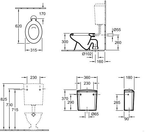 Унітаз підлоговий Villeroy&Boch O.Novo (76460301)