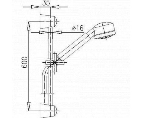 Душовий гарнітур KFA Armatura Symetric (841-140-00)