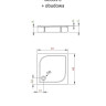 Душевой поддон Radaway Delos C, 80x80 (4C88170-03)