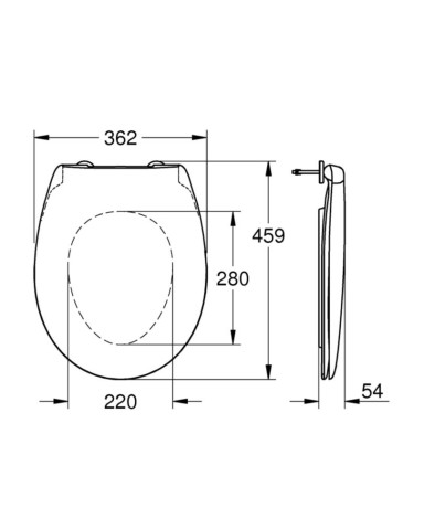 Cиденье для унитаза Grohe Bau Ceramic (39492000)