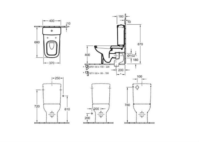 Унітаз компакт Villeroy&Boch Joyce (56121001)