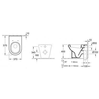 Унитаз напольный Villeroy&Boch Omnia Architectura (56761001)