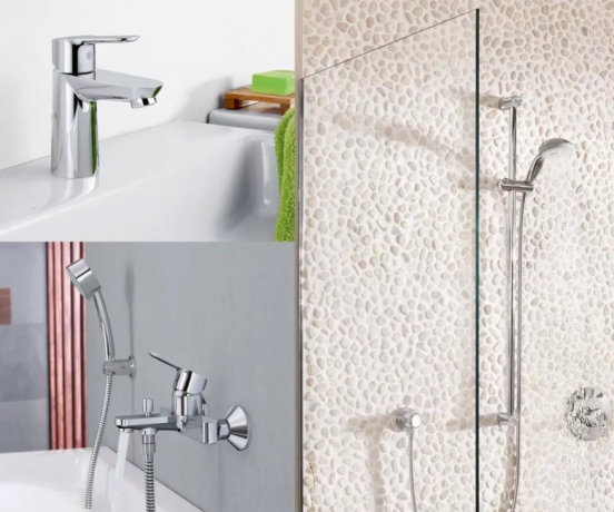 Комплект змішувачів 3 в 1 Grohe BauEdge, хром (UA123365S0)