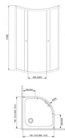 Душевая кабина Radaway Classic, 90x90 (30001-04-01)