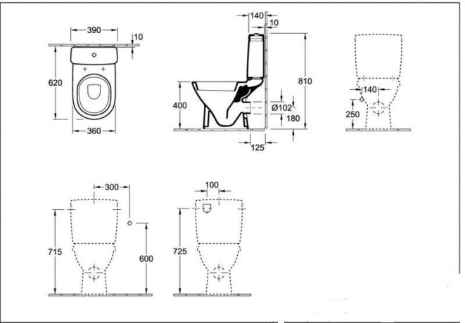 Унитаз компакт Villeroy&Boch O.Novo (56581001)