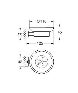 Мильниця Grohe Essentials Cube (40754001)