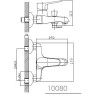 Смеситель для ванны Imprese Witow, однорычажный, хром (10080)