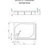 Душевой поддон Radaway Delos D, 100x75 (4D17515-03L)