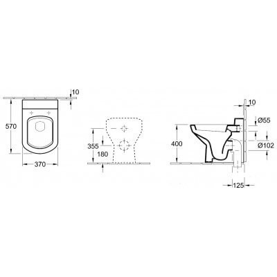 Унітаз підлоговий Villeroy&Boch Sentique (56241001)
