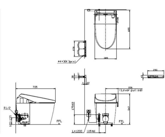 Сидіння для унітазу Toto Neorest Ah Washlet (TCF9786JGNW1)